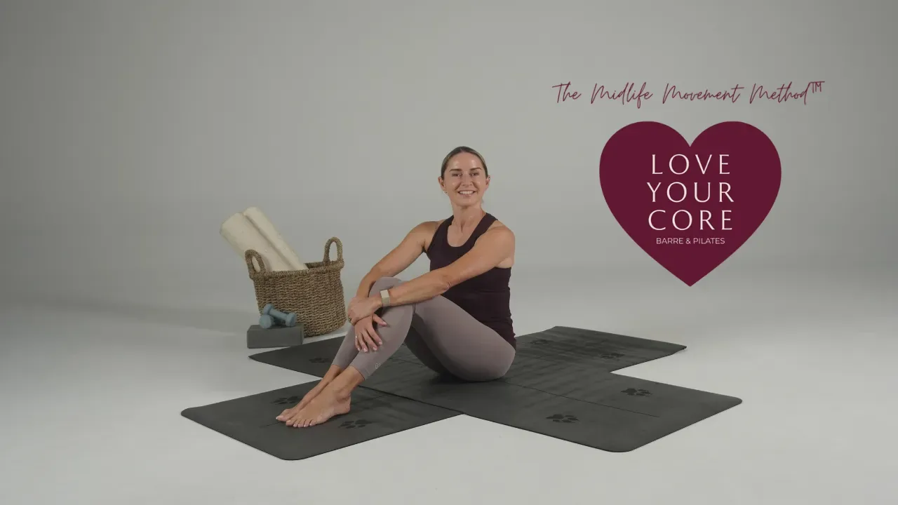 Chrissy mid-session on the mat, Love Your Core